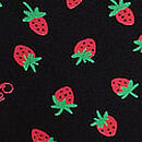 Seamless Hiphugger Panty, Black Strawberry Print, swatch