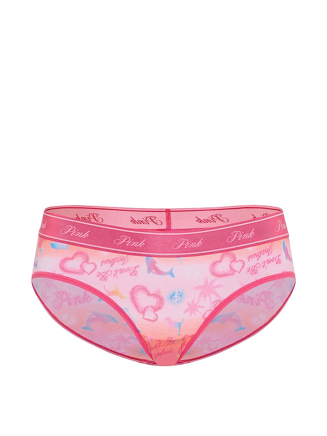 vs Pink Logo Cotton Hiphugger Panty Love Me Pink Airbrush Print 3 of 3 