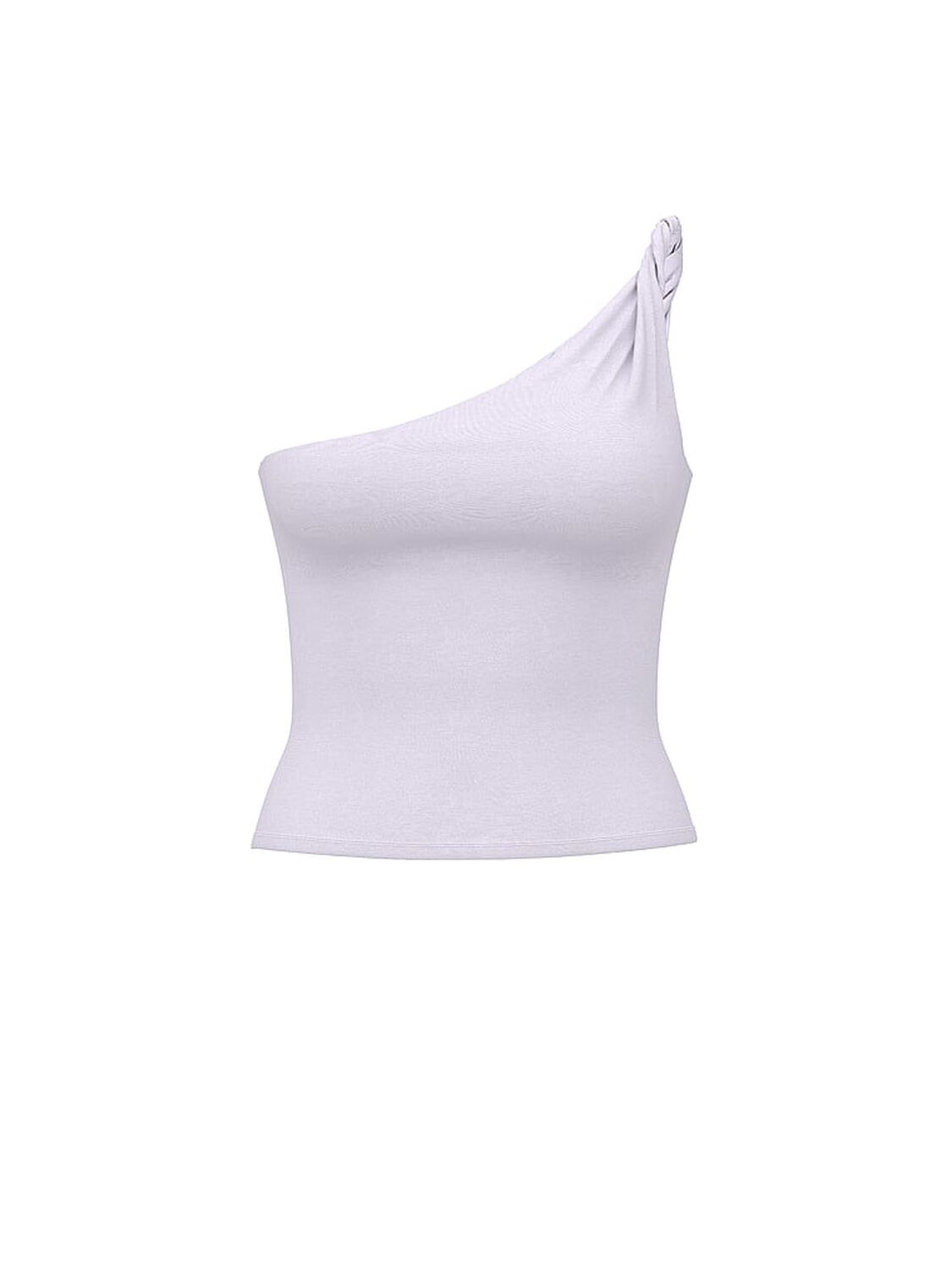 vs Pink Base Stretch Twisted One-Shoulder Tank Top Purple Whisper 3 of 3 