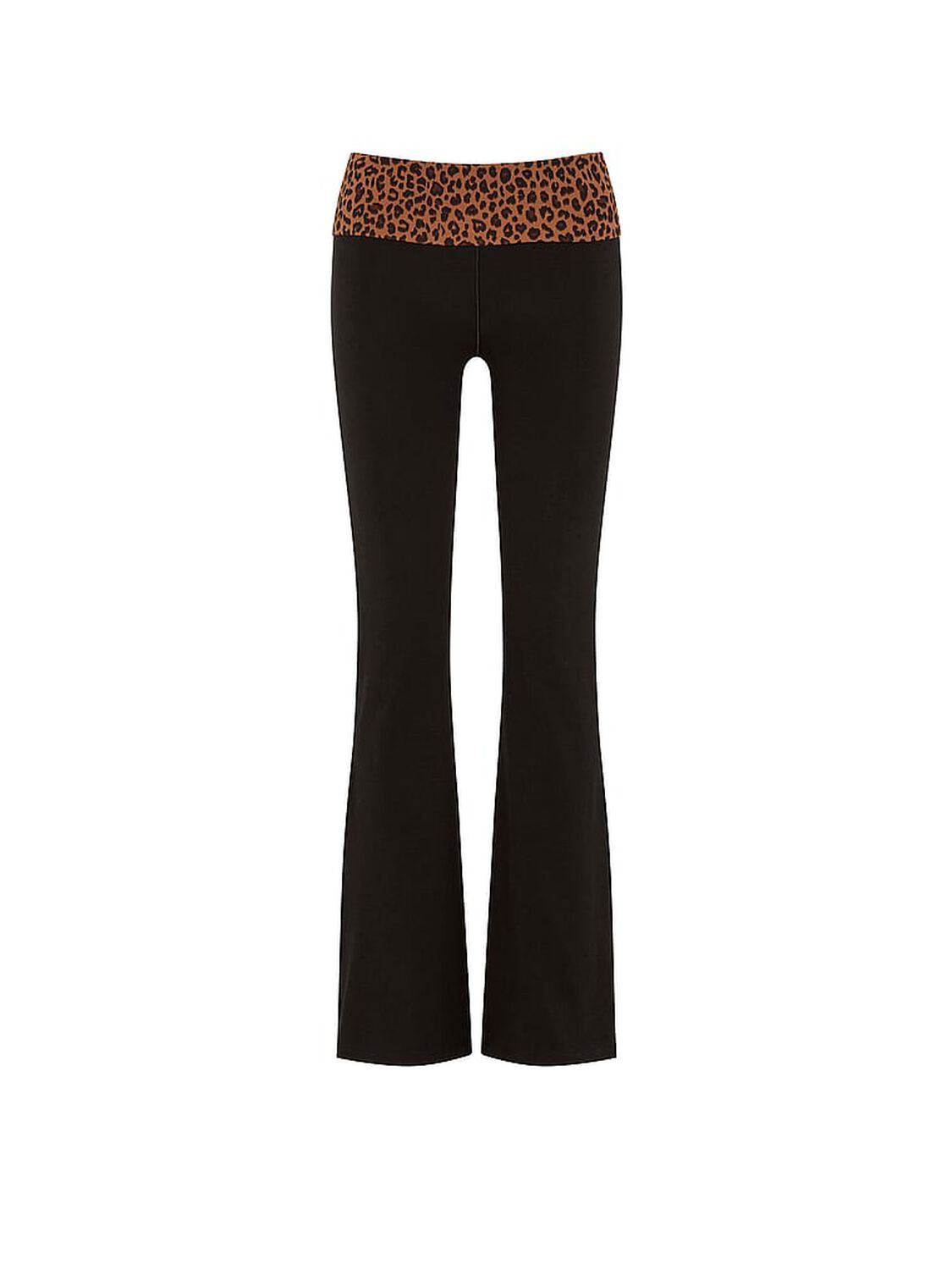 vs Pink All-Day Cotton&trade; Foldover Flare Leggings Leopard 3 of 4 