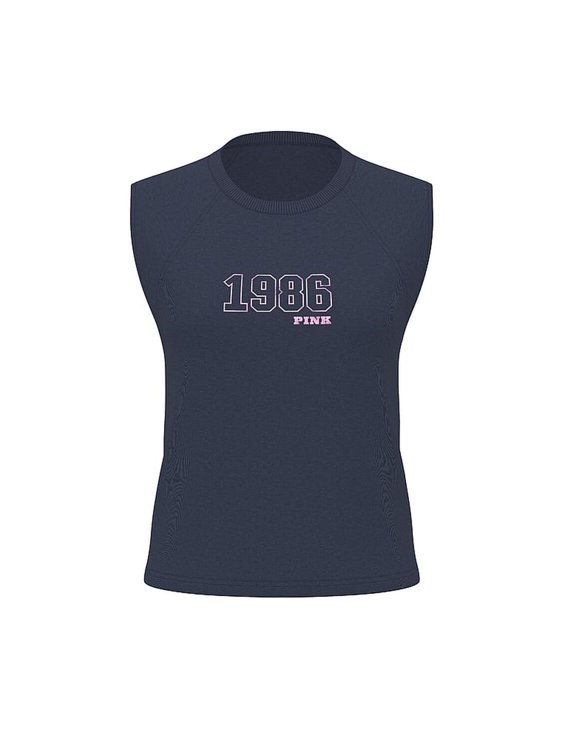 vs Pink Retro Cotton Muscle Tank Top Noir Navy 1986 3 of 3 