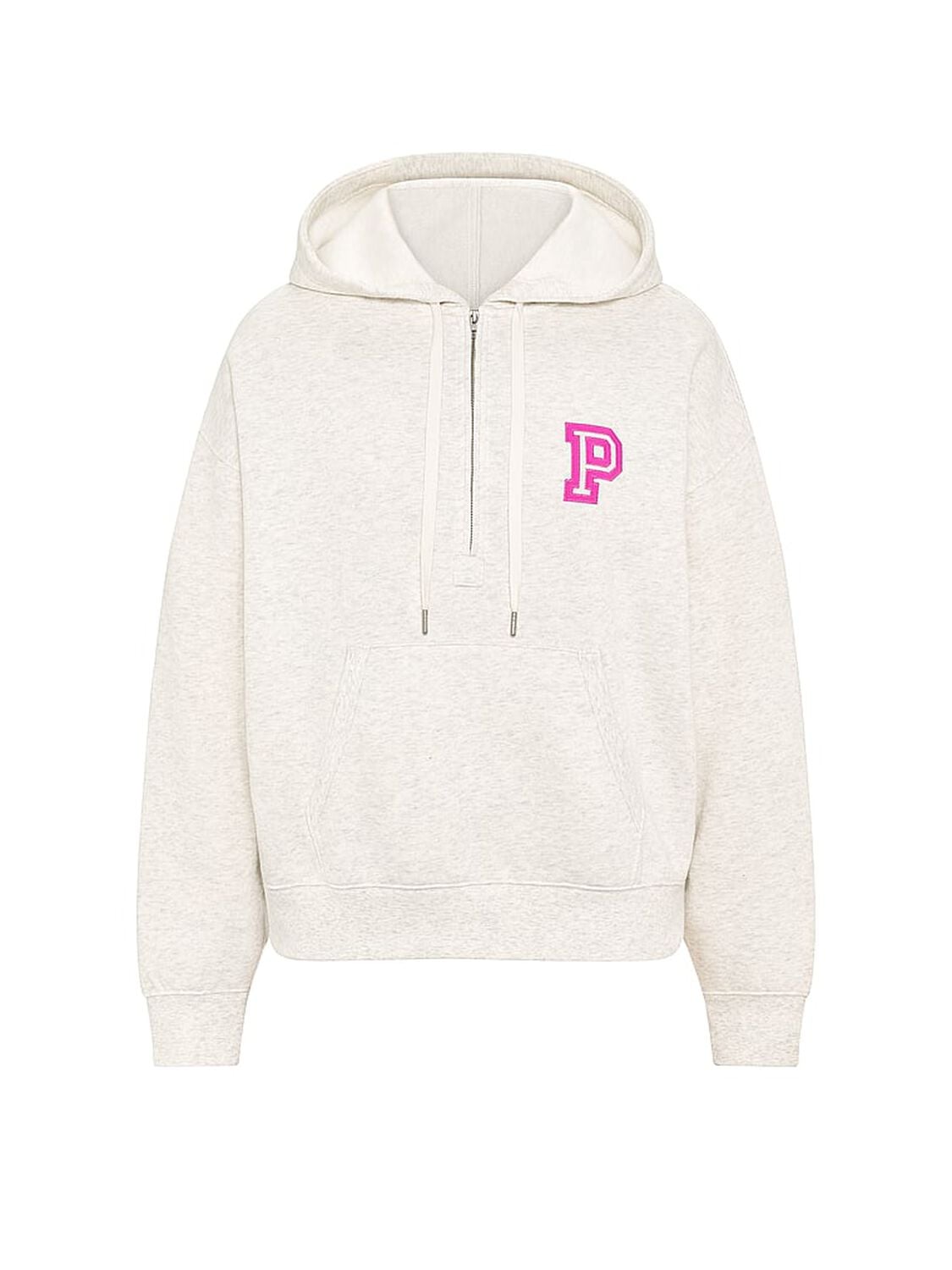 vs Pink Campus Fleece&trade; Half-Zip Hoodie Snow Heather 3 of 3 