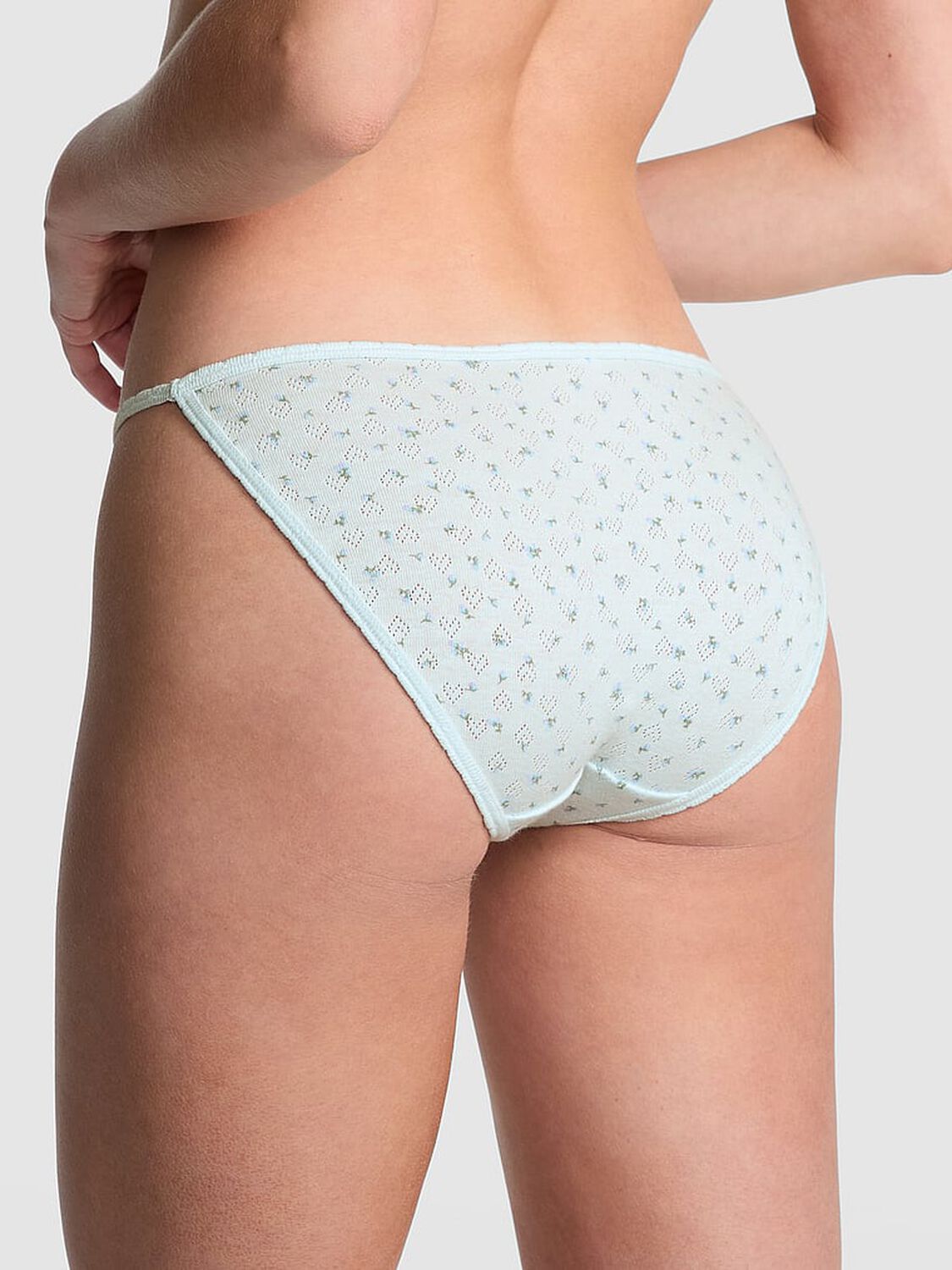 vs Pink Cotton String Bikini Panty Bliss Floral Print 1 of 1 