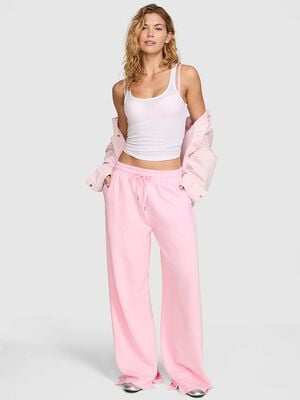 Campus Fleece&trade; Wide-Leg Split-Hem Sweatpants