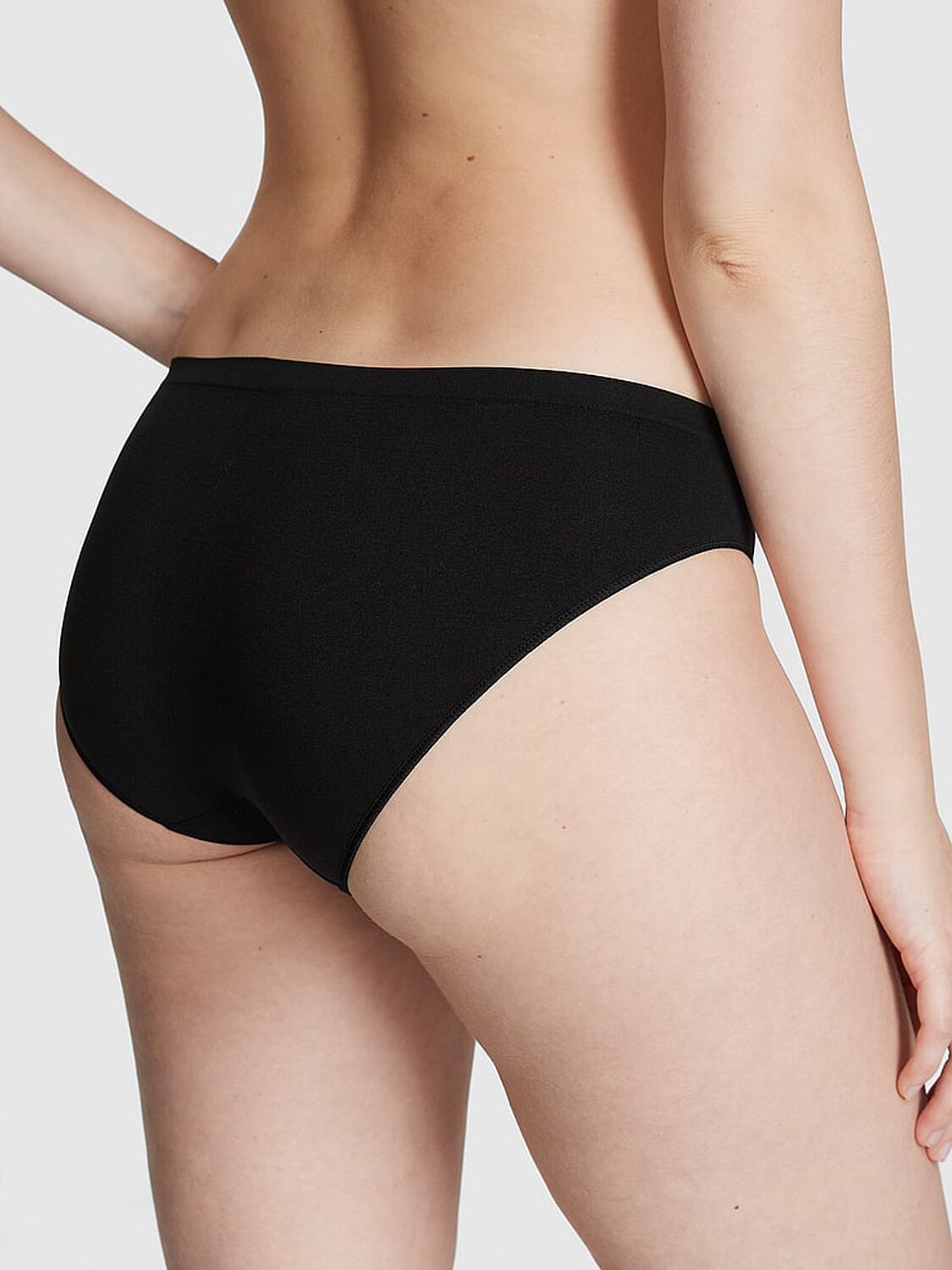 vs Pink Seamless Bikini Panty Pure Black 2 of 3 
