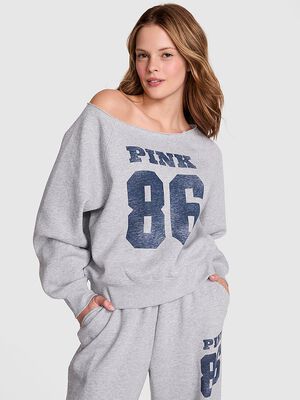 Ivy Fleece Off-The-Shoulder Sweatshirt