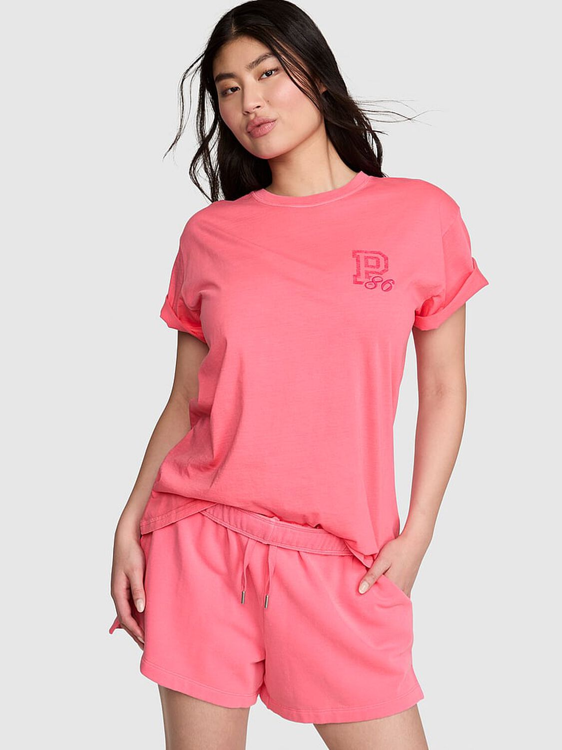 vs Pink Campus Cotton&trade; Tee Vivid Pink 1 of 2 