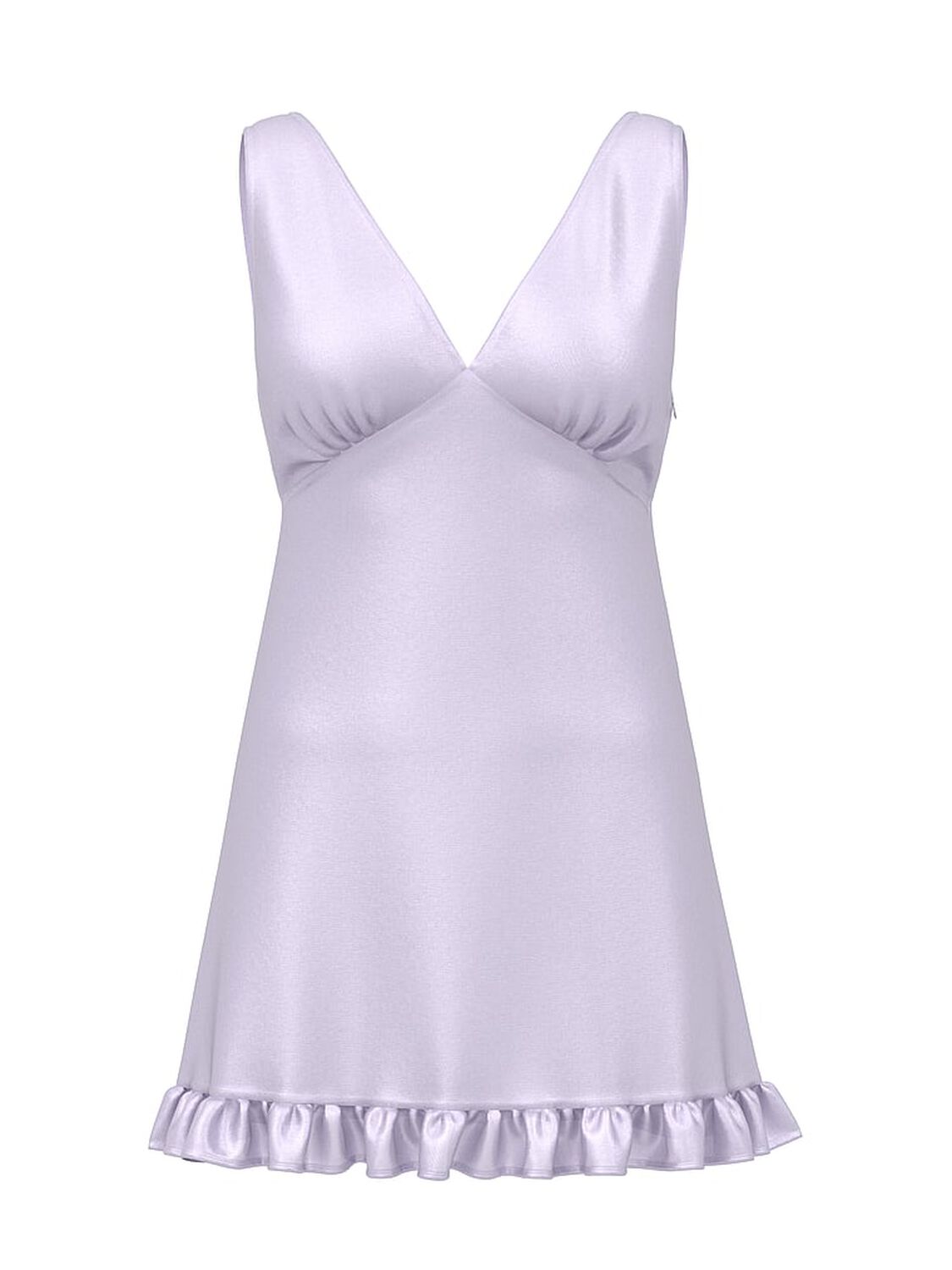 vs Pink Summer Fling Satin Ruffle Dress Purple Whisper 3 of 3 