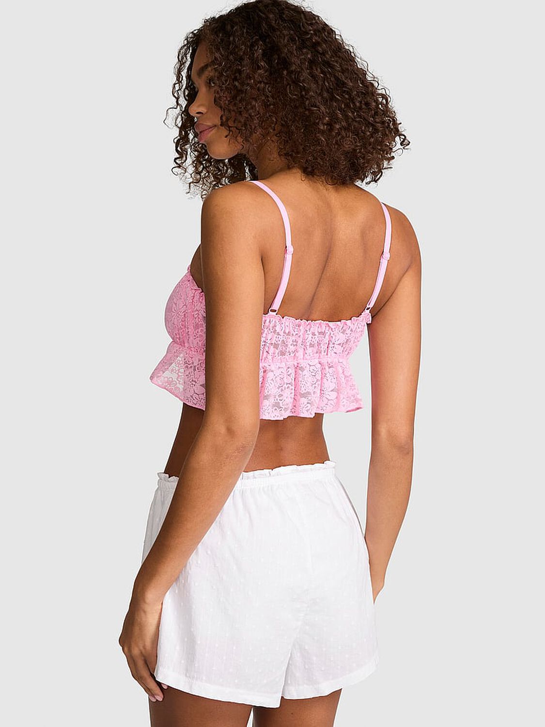 vs Pink Coastal Cutie Pajama Shorts White 2 of 3 