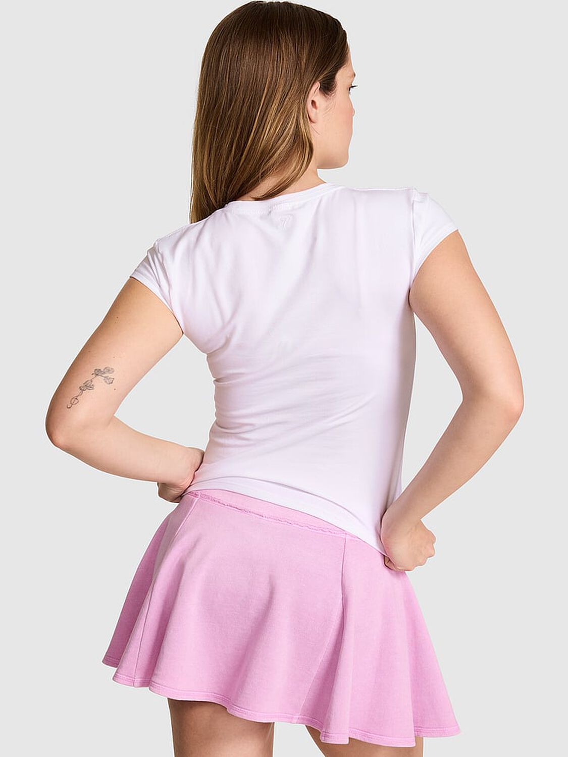 vs Pink Cotton Baby Tee White 2 of 4 