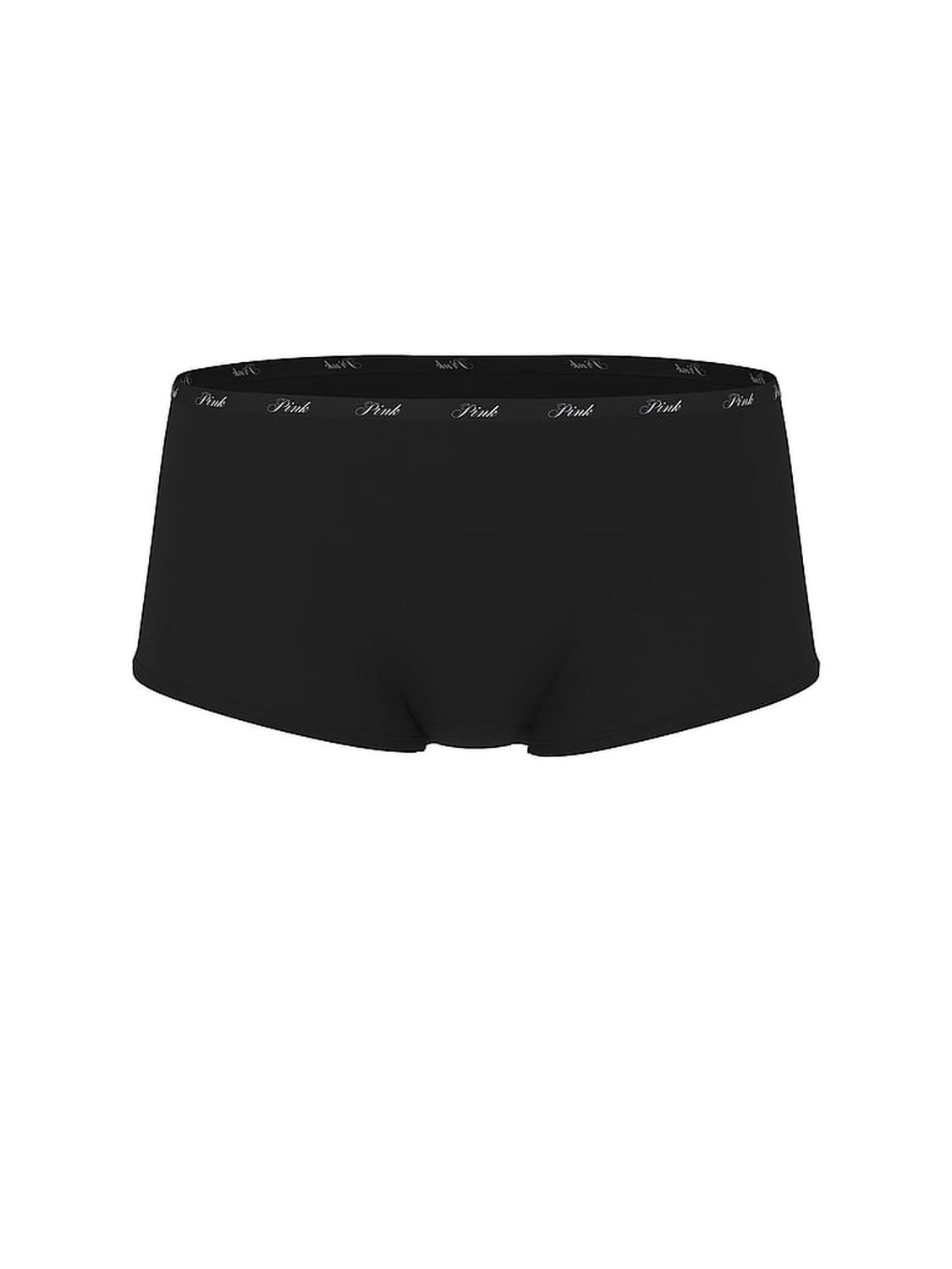 vs Pink Logo Cotton Boyshort Panty Black 3 of 3 