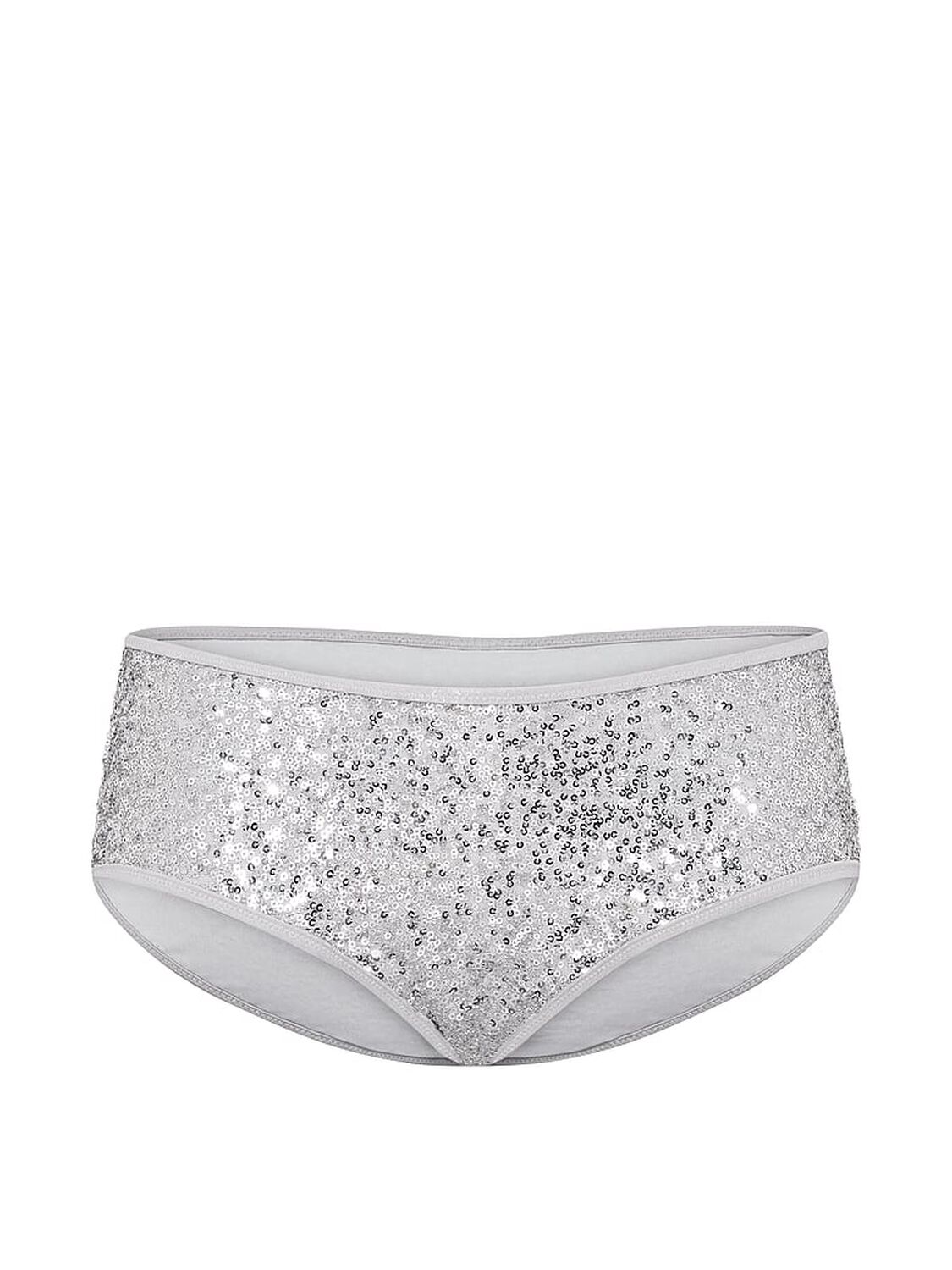 pink Pink Low-Rise Boyshort Bikini Bottom Silver 3 of 3 