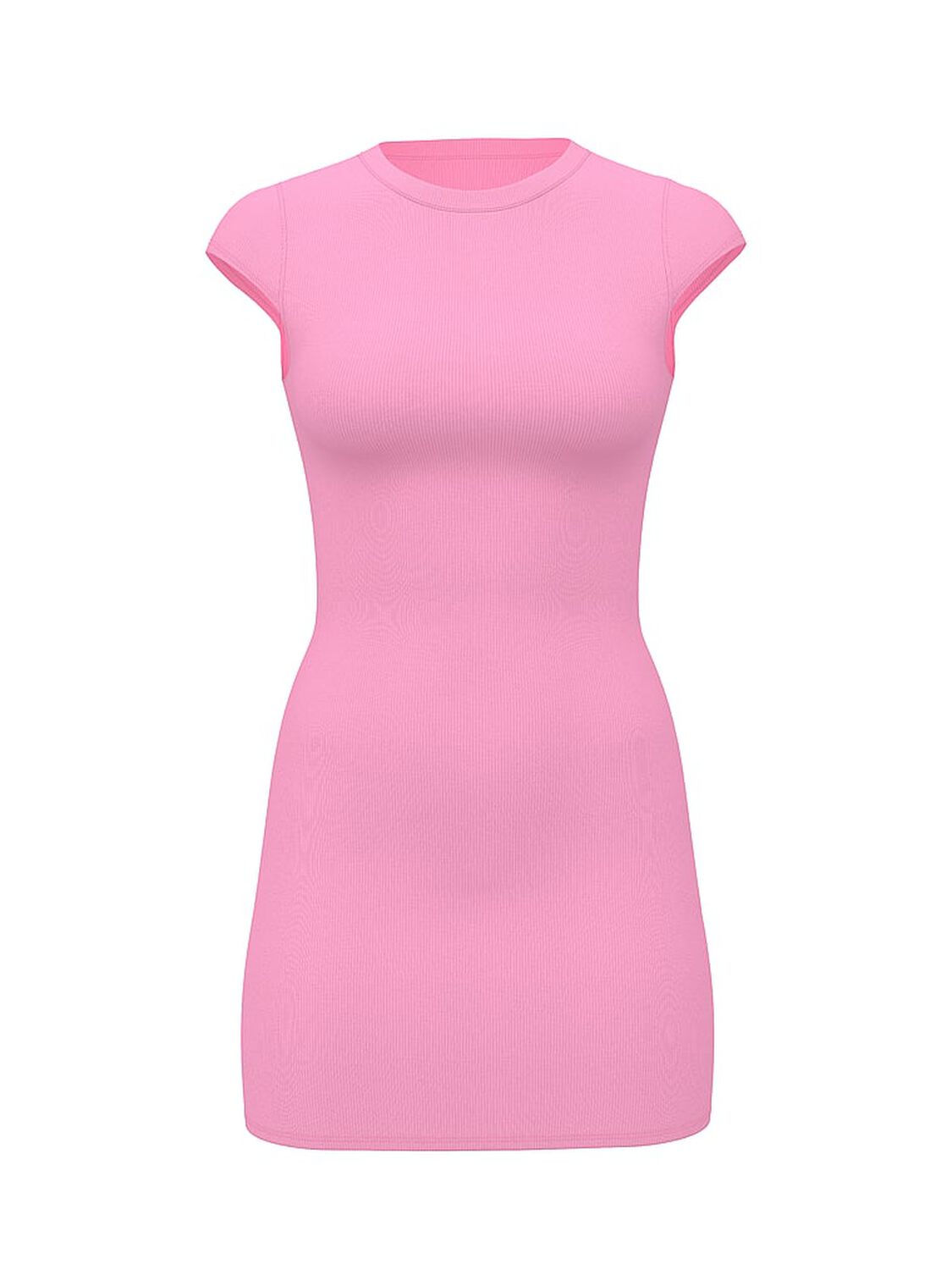 vs Pink All-Day Soft Ribbed Bodycon Dress Pink Lollipop 1 of 2 