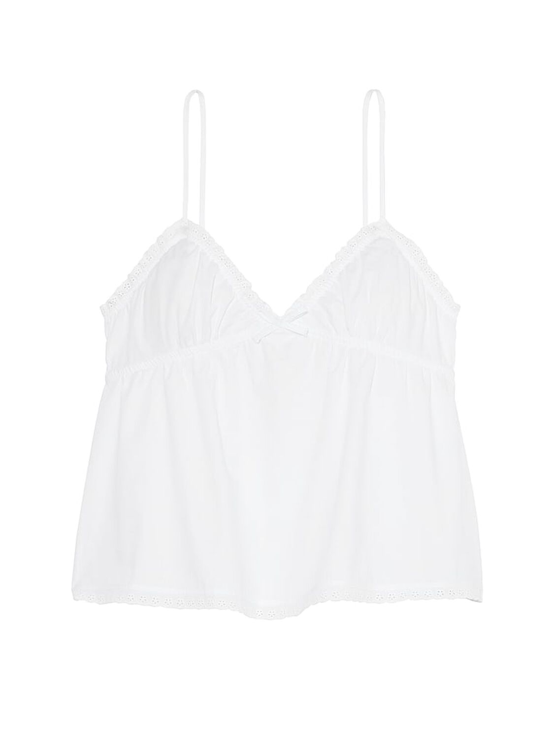 vs Pink By Frankies Bikinis Cloud Poplin Tank Bright White 3 of 3 