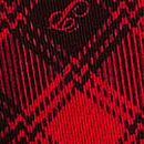 Logo Cotton Shine High-Leg Thong Panty, Bright Vermillion Plaid Print Foil 'Tis the Season Graphic, swatch