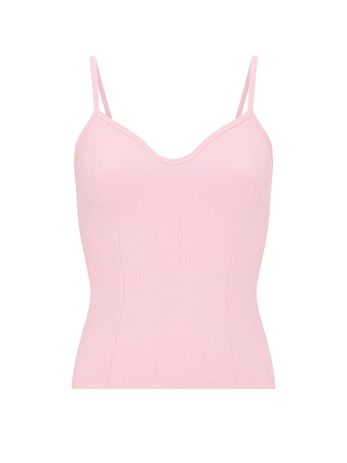 vs Pink All-Day Soft Rib Corset Tank Top Coconut Pink 3 of 3 