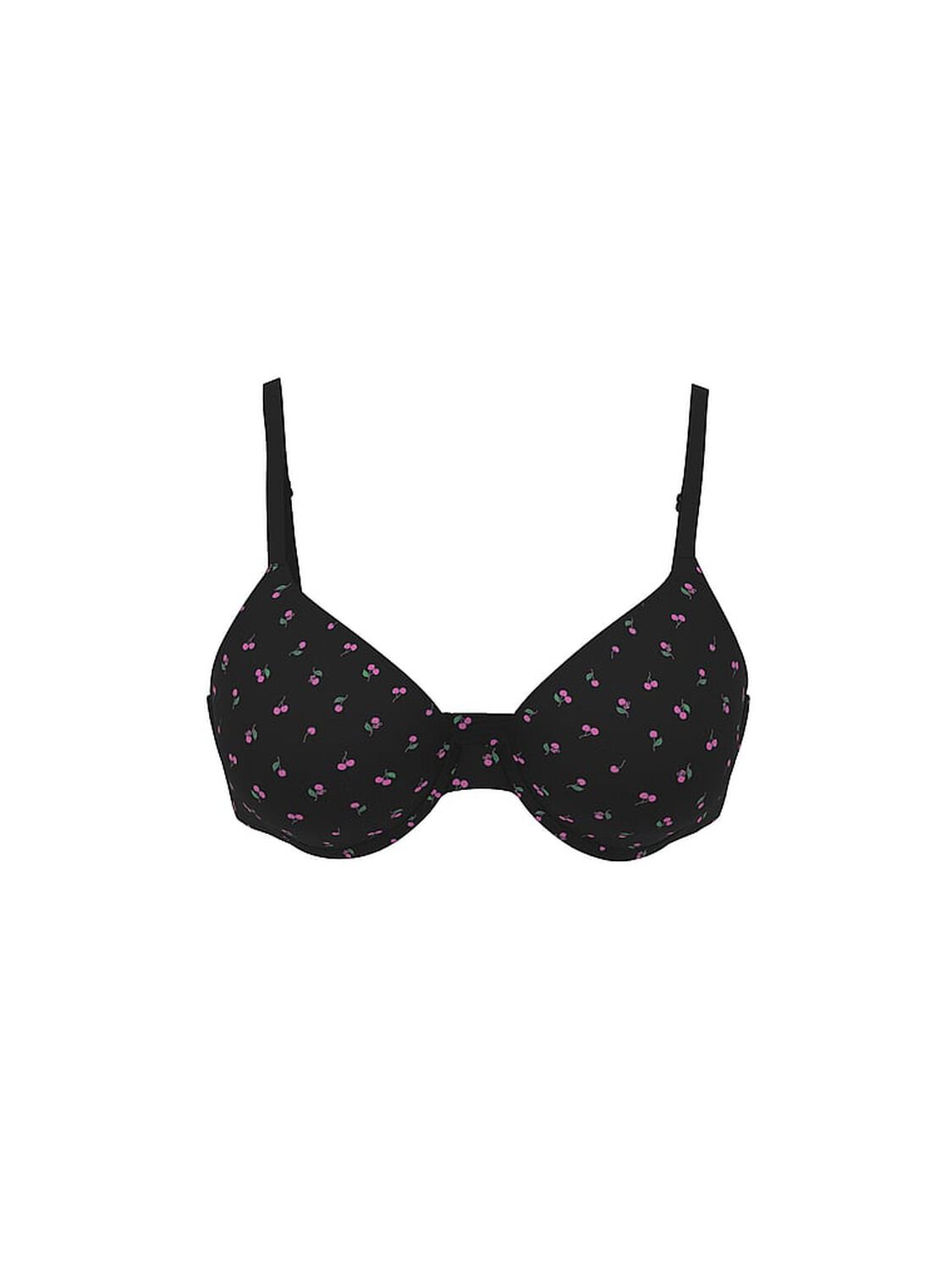 vs Pink Wear Everywhere Wear Everywhere Super Push-Up Bra Black Cherry Print 3 of 3 