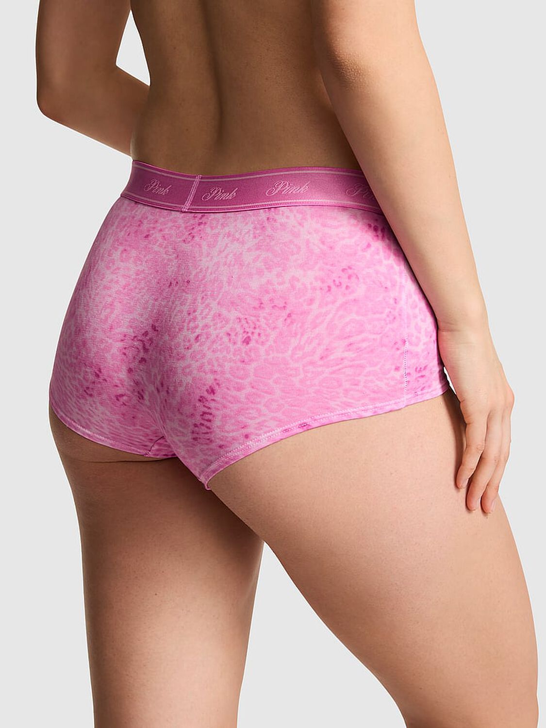 vs Pink Logo Cotton Boyshort Panty 2 of 2 