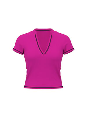 All-Day Cotton Plunge Cropped Top