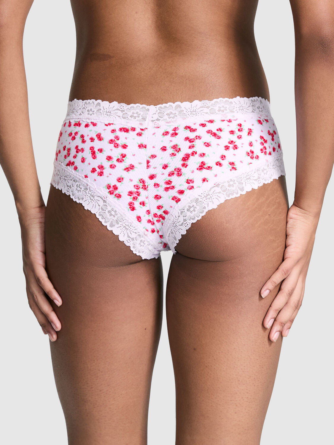vs Pink Wink Lace-Trim Cheeky Panty Purple Whisper Floral Print 2 of 3 