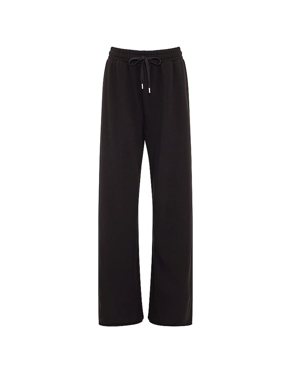 vs Pink Campus Fleece&trade; Wide-Leg Split-Hem Sweatpants Pure Black 3 of 3 
