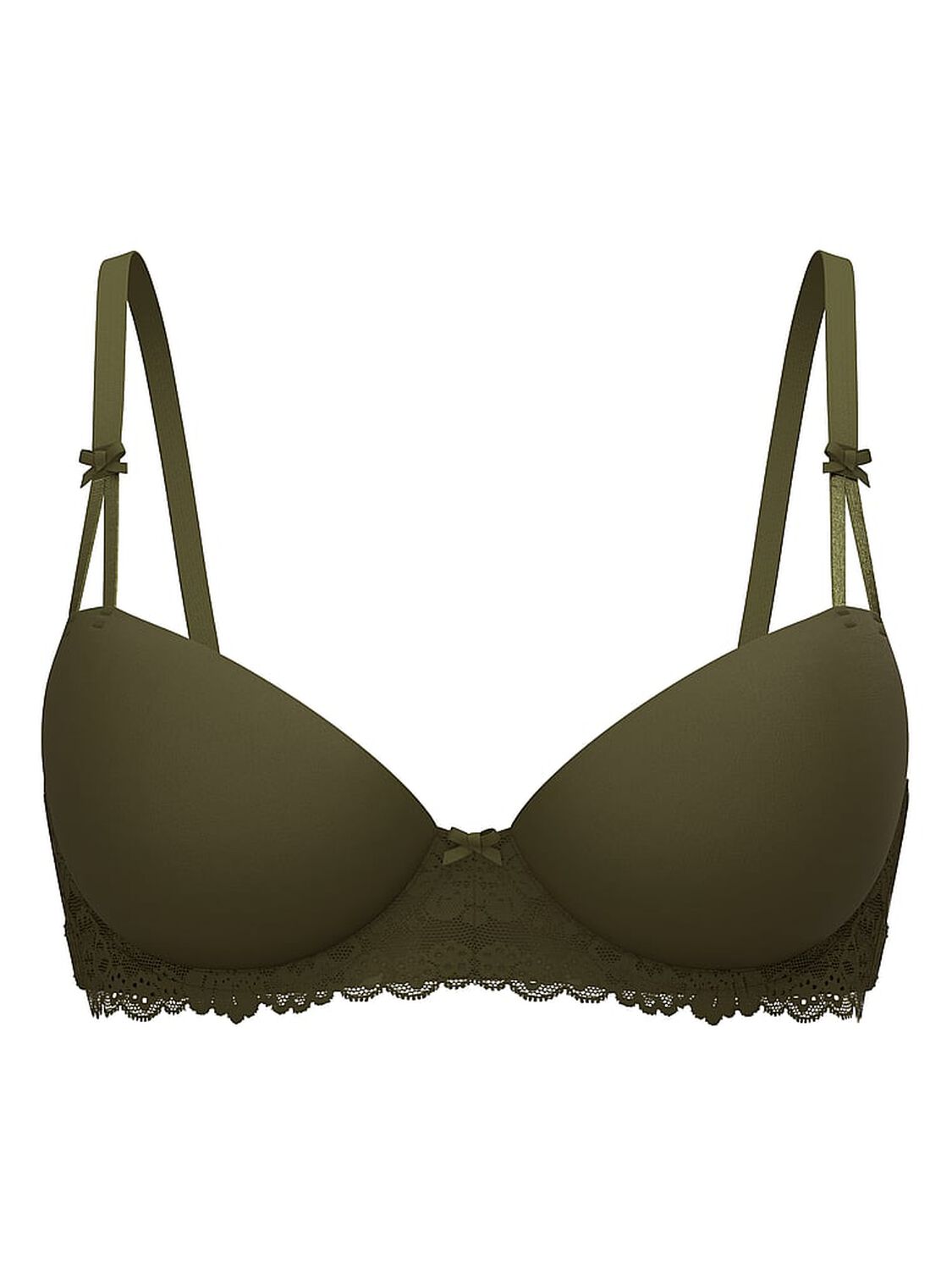 vs Pink Wink Lightly Lined Balconette Bra Olive 3 of 3 