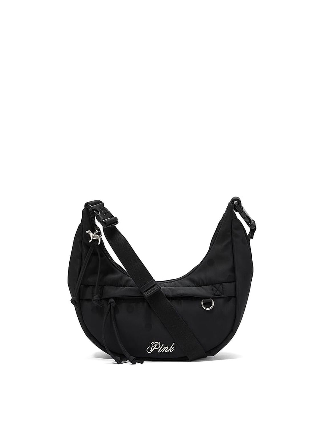 vs Pink Convertible Nylon Sling Bag Black 1 of 3 