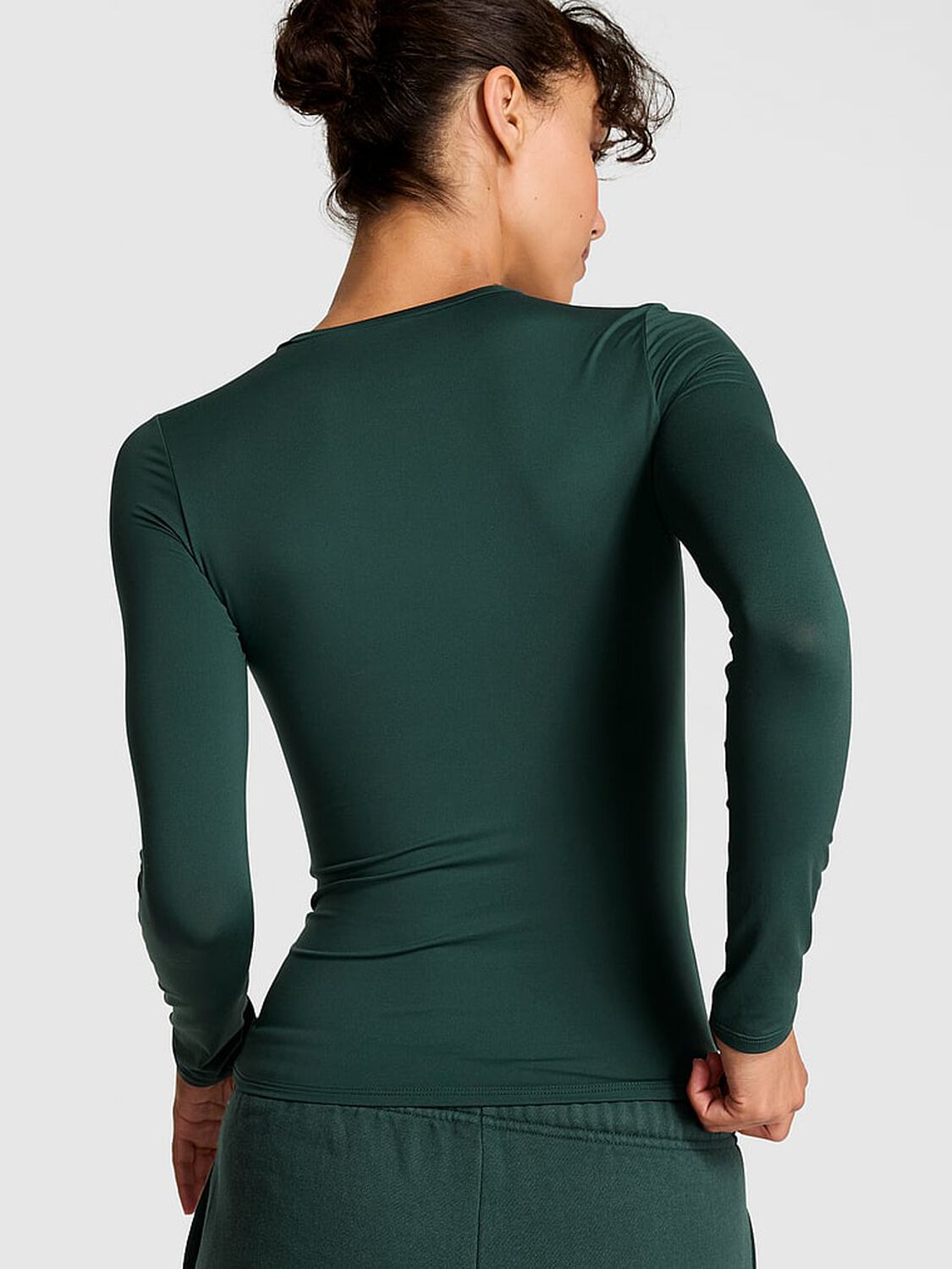 vs Pink Base Stretch Long-Sleeve Tee Deep Forest 2 of 2 