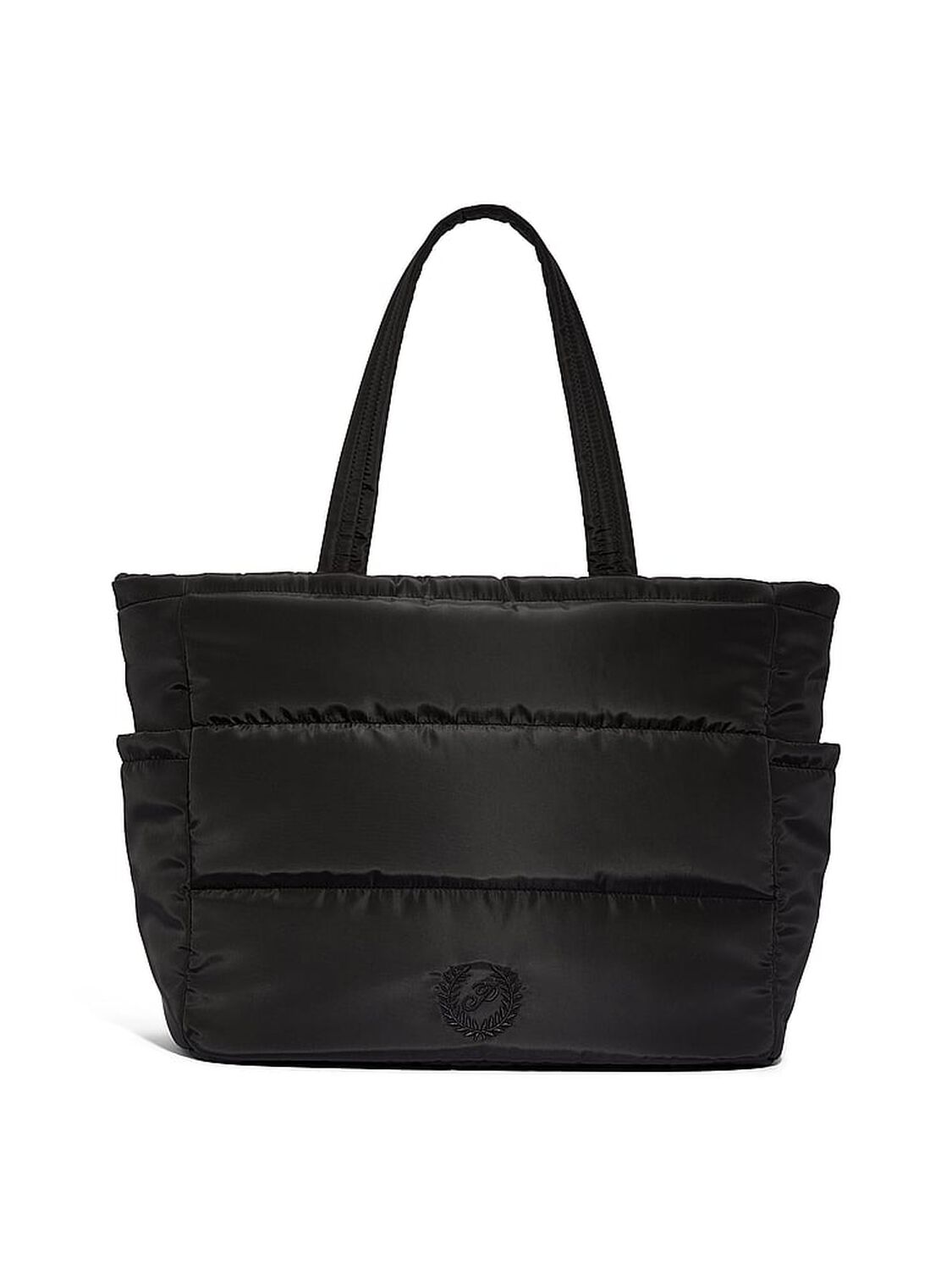 vs Pink Quilted Puffer Tote Bag Black Quilted Puffer 1 of 4 