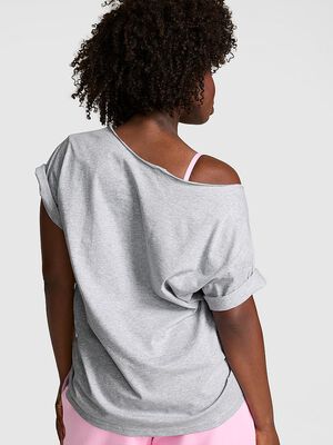 Campus Cotton&trade; Off-The-Shoulder Tee