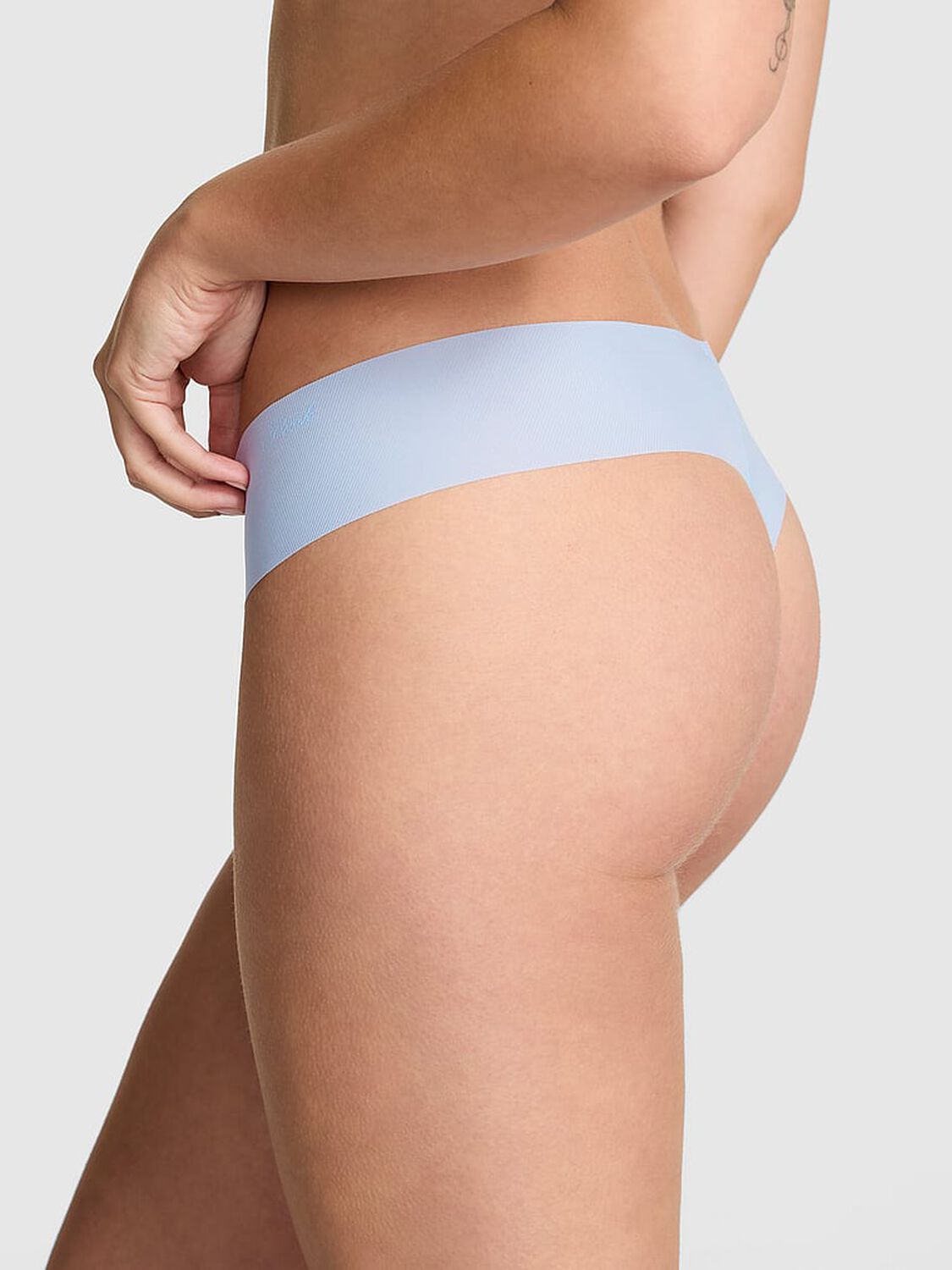 vs Pink No-Show Thong Panty Icy Blue 2 of 3 