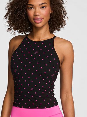 All-Day Cotton High-Neck Bra Tank