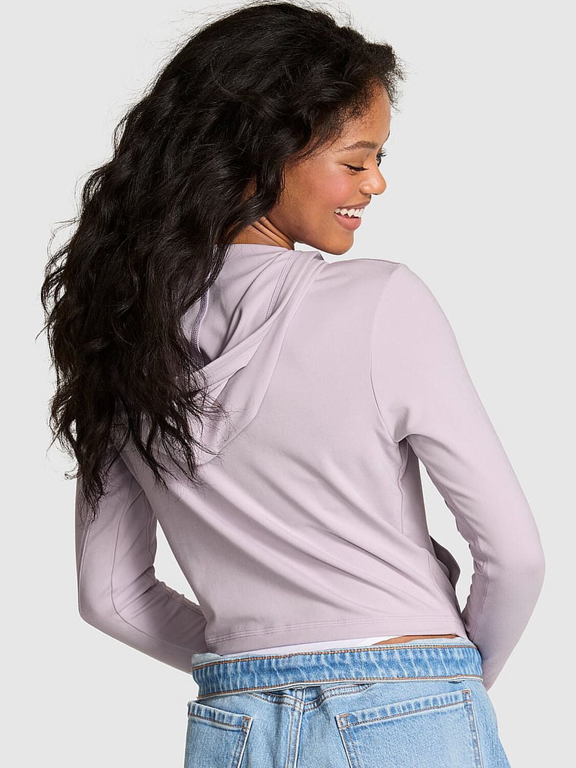pink Pink Soft Modal Full-Zip Hoodie Spring Violet Cyber Monday 2 of 2 