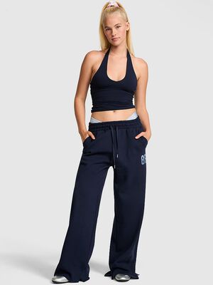 Campus Fleece&trade; Wide-Leg Split-Hem Sweatpants