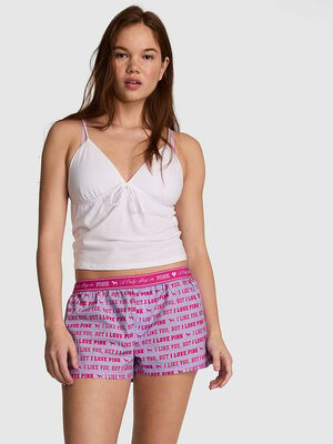 Cotton Boxy Boyfriend Pajama Shorts