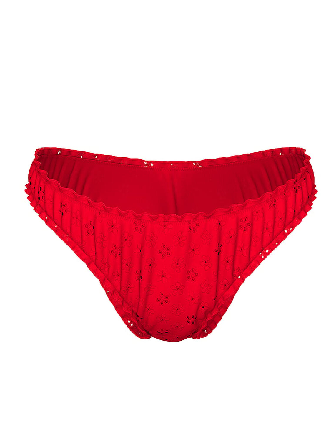 vs Pink By Frankies Bikinis Hudson Eyelet Cheeky Bikini Bottom Bandana Red 3 of 3 