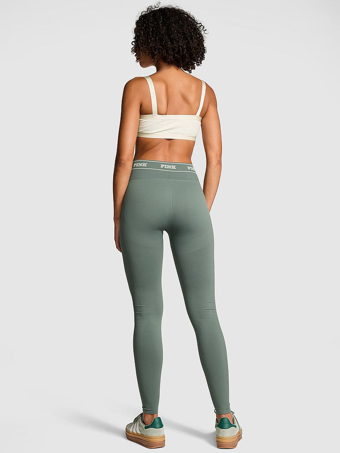 vs Pink Seamless Classic Logo Leggings Faded Sage 2 of 3 
