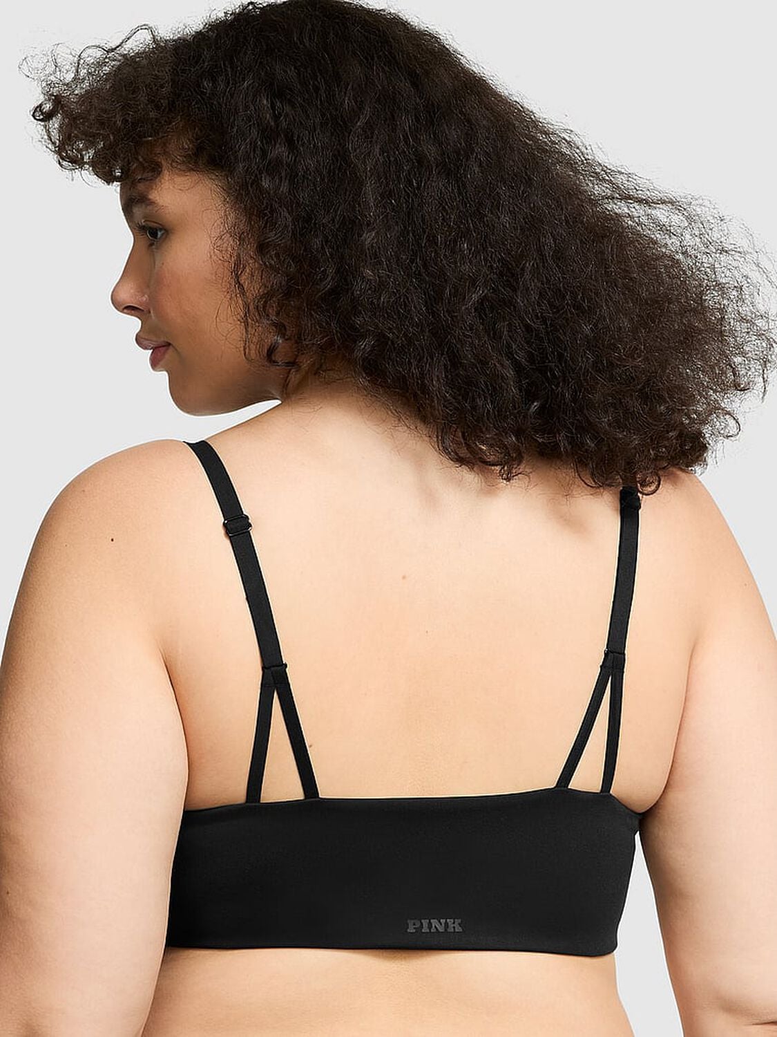 pink Pink Relay Square-Neck Sports Bra Pure Black 2 of 4 