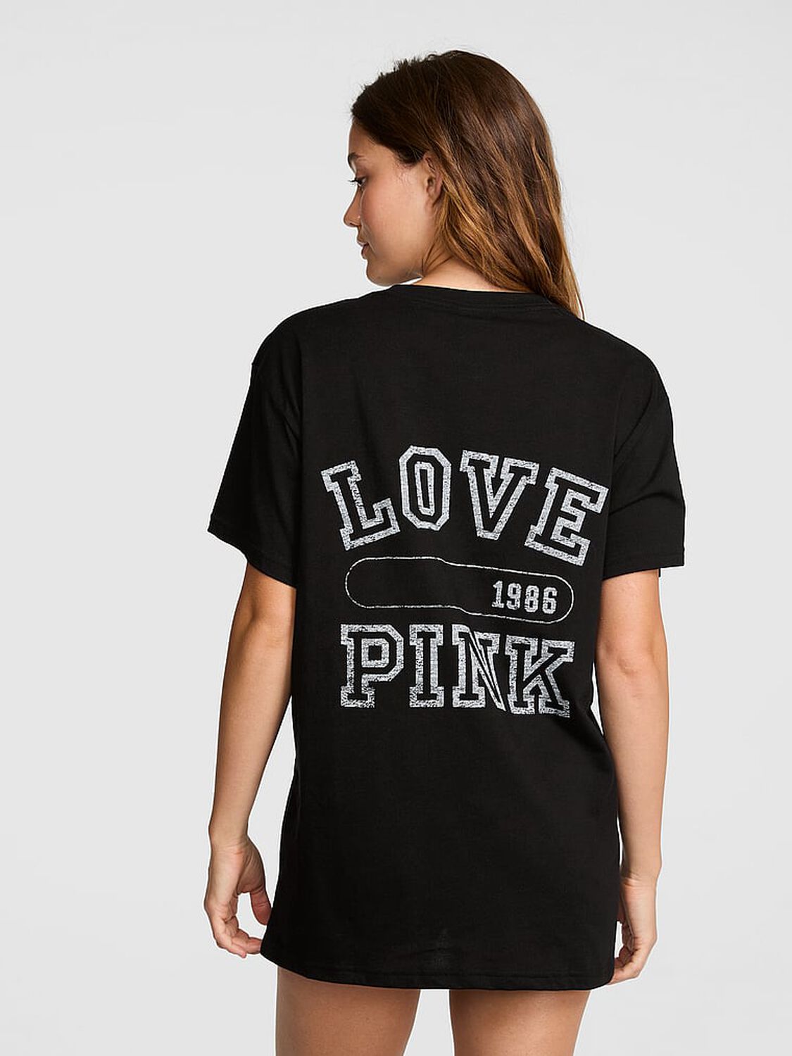 vs Pink Campus Cotton&trade; Tee Pure Black 2 of 3 
