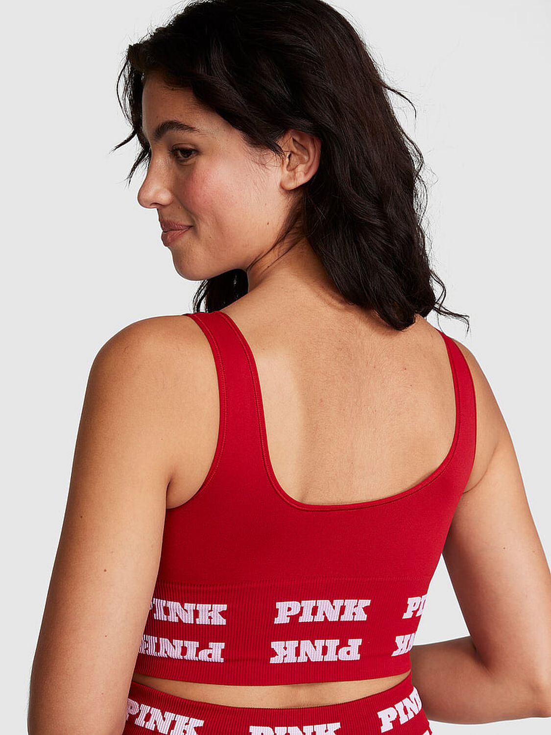 vs Pink Seamless Logo Sports Bra 2 of 4 