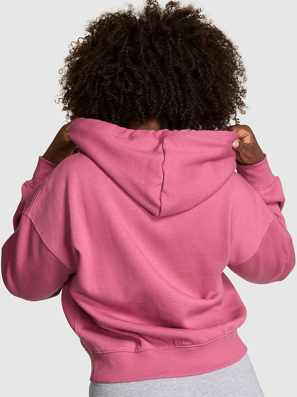 vs Pink Ivy Fleece Campus Full-Zip Hoodie Red Violet Diamante Ott Shine 2 of 3 