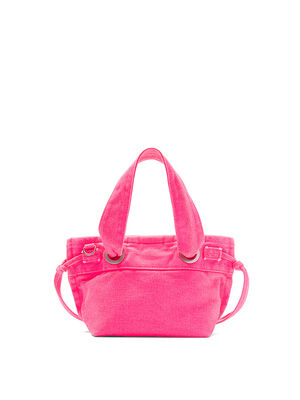 Canvas Flat-Bottom Mini Tote Bag