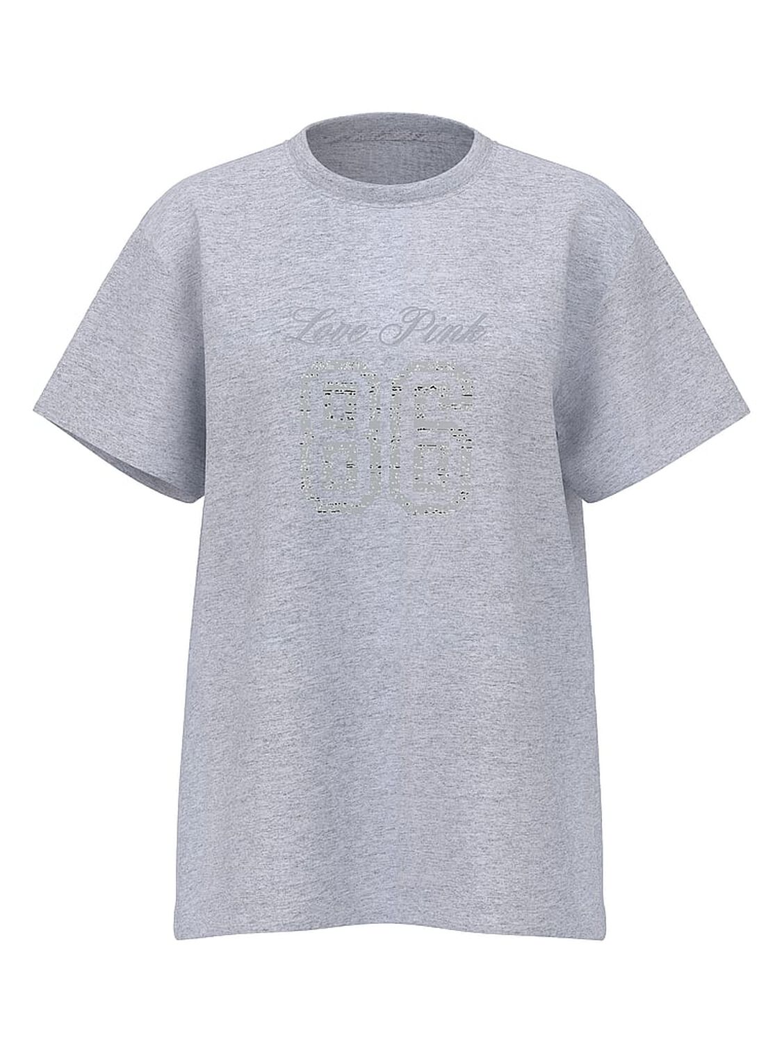 vs Pink Campus Cotton&trade; Raglan Tee Medium Heather Grey 3 of 3 