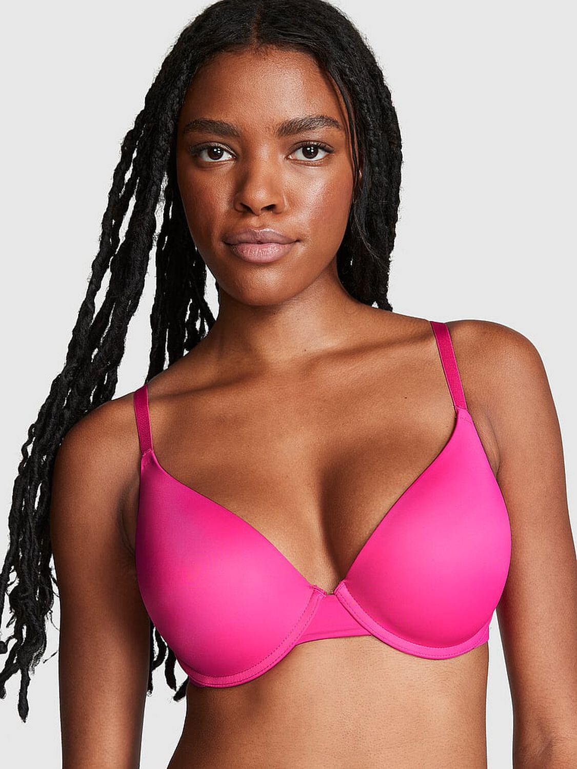 vs Pink Wear Everywhere Wear Everywhere Push-Up Bra Enchanted Pink 1 of 3 