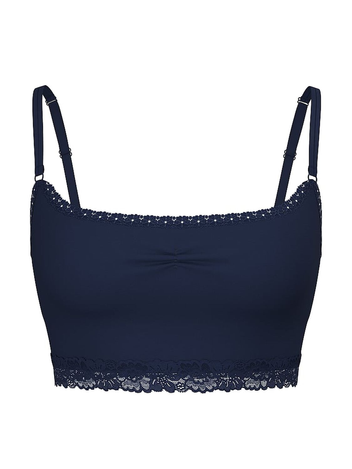 vs Pink Cotton Dorm Lightly Lined Bralette Noir Navy 3 of 3 