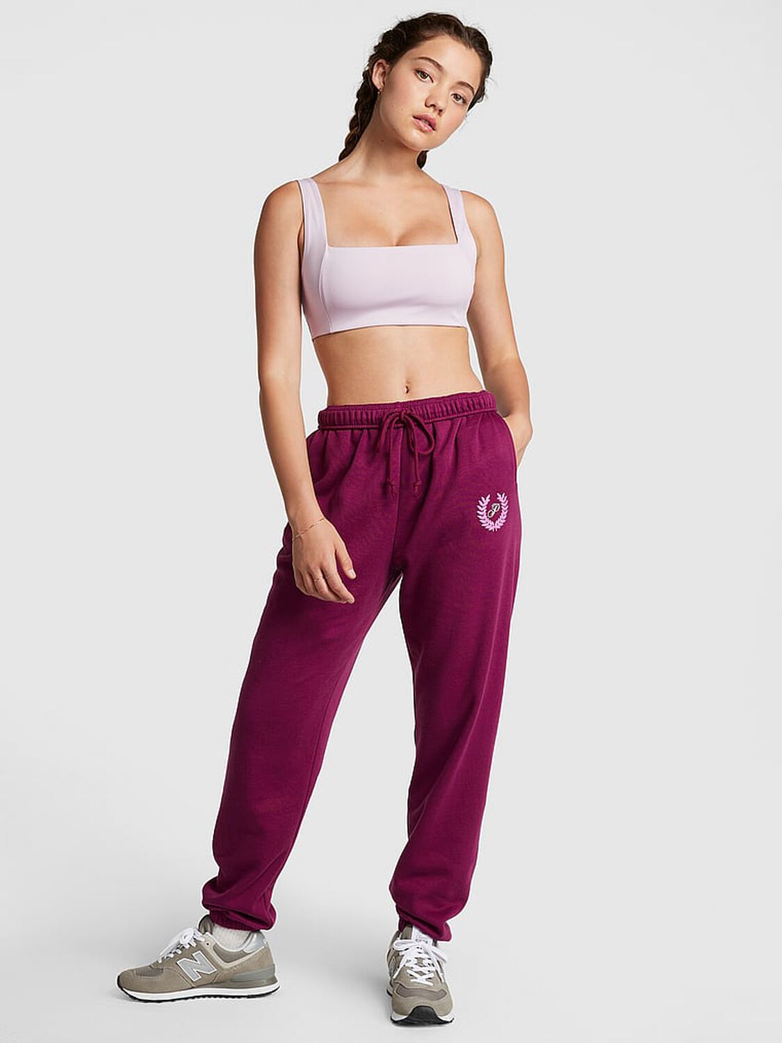 vs Pink Ivy Fleece High-Waist Sweatpants 1 of 5 
