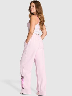 Campus Fleece&trade; Wide-Leg Split-Hem Sweatpants