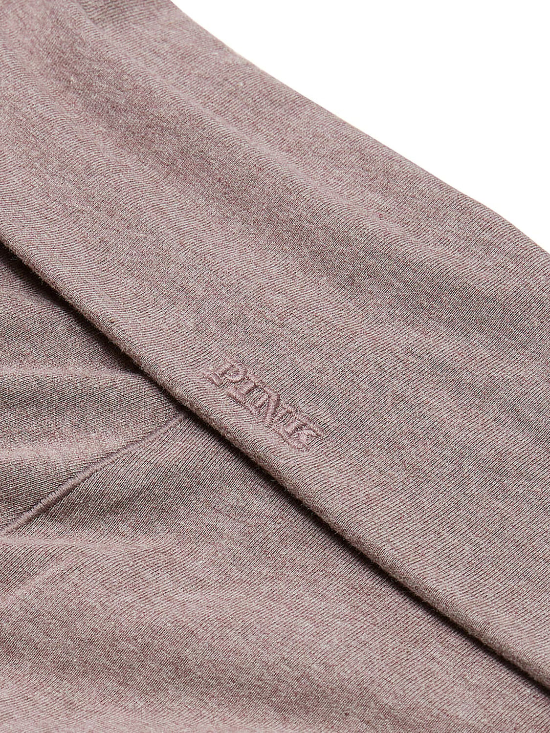 vs Pink All-Day Cotton Foldover Flare Leggings Cocoa Heather Blush 4 of 4 