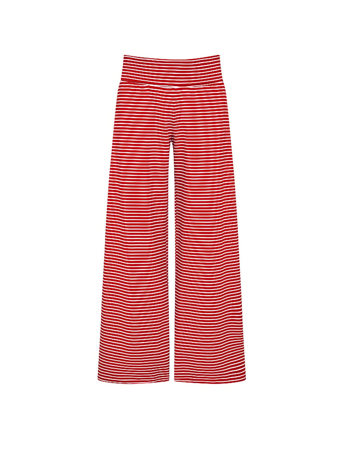 vs Pink All-Day Cotton&trade; Foldover Wide-Leg Pants Red Stripe 3 of 3 