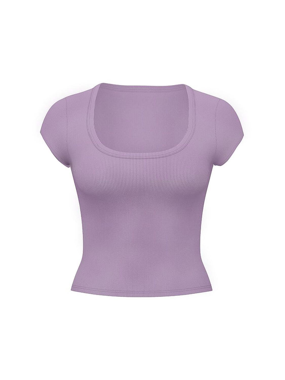 pink Pink Vintage Ribbed Scoop Tee Frozen Plum 3 of 3 